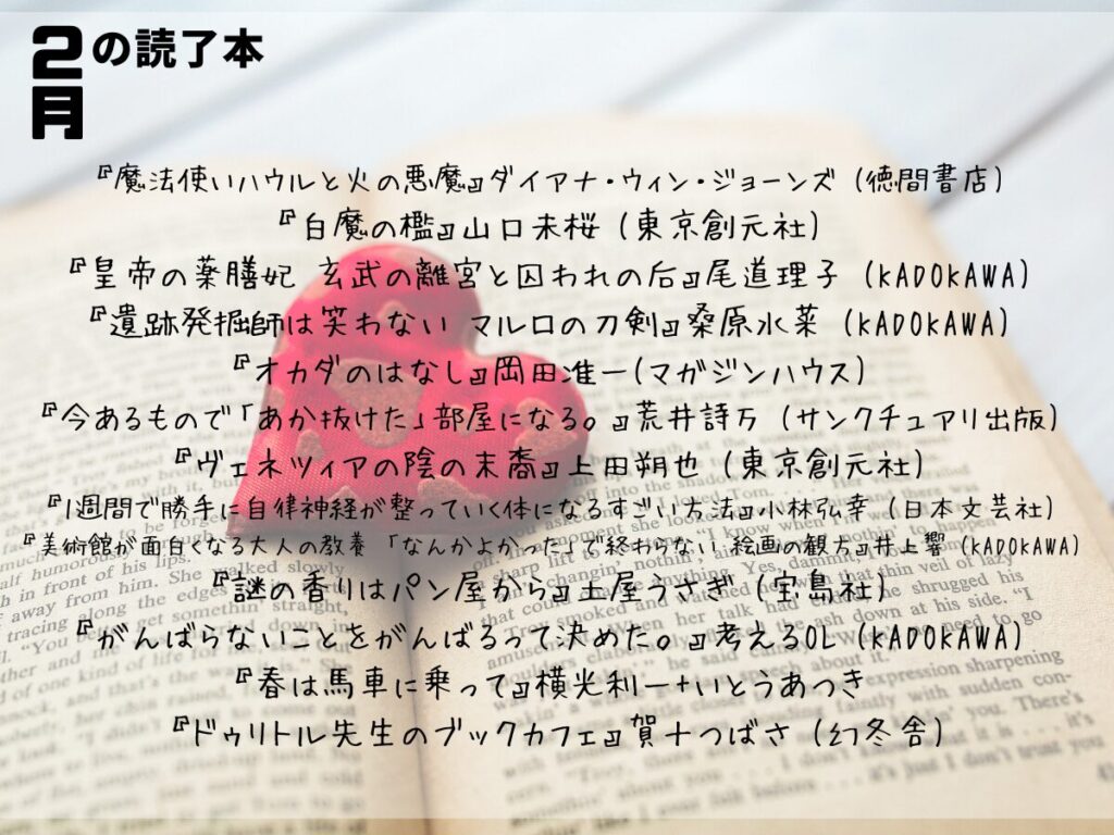 ２月の読了本